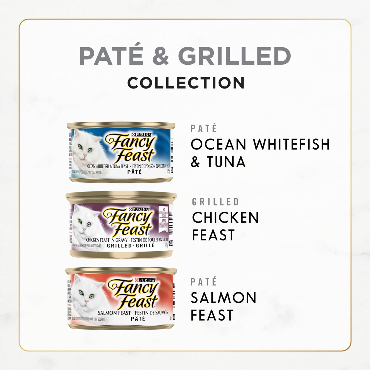 Fancy Feast Wet Cat Food, Collection Variety Pack 3 Flavours - 85 g Can (30 Pack) 🍁 All In One Marketplace Canada