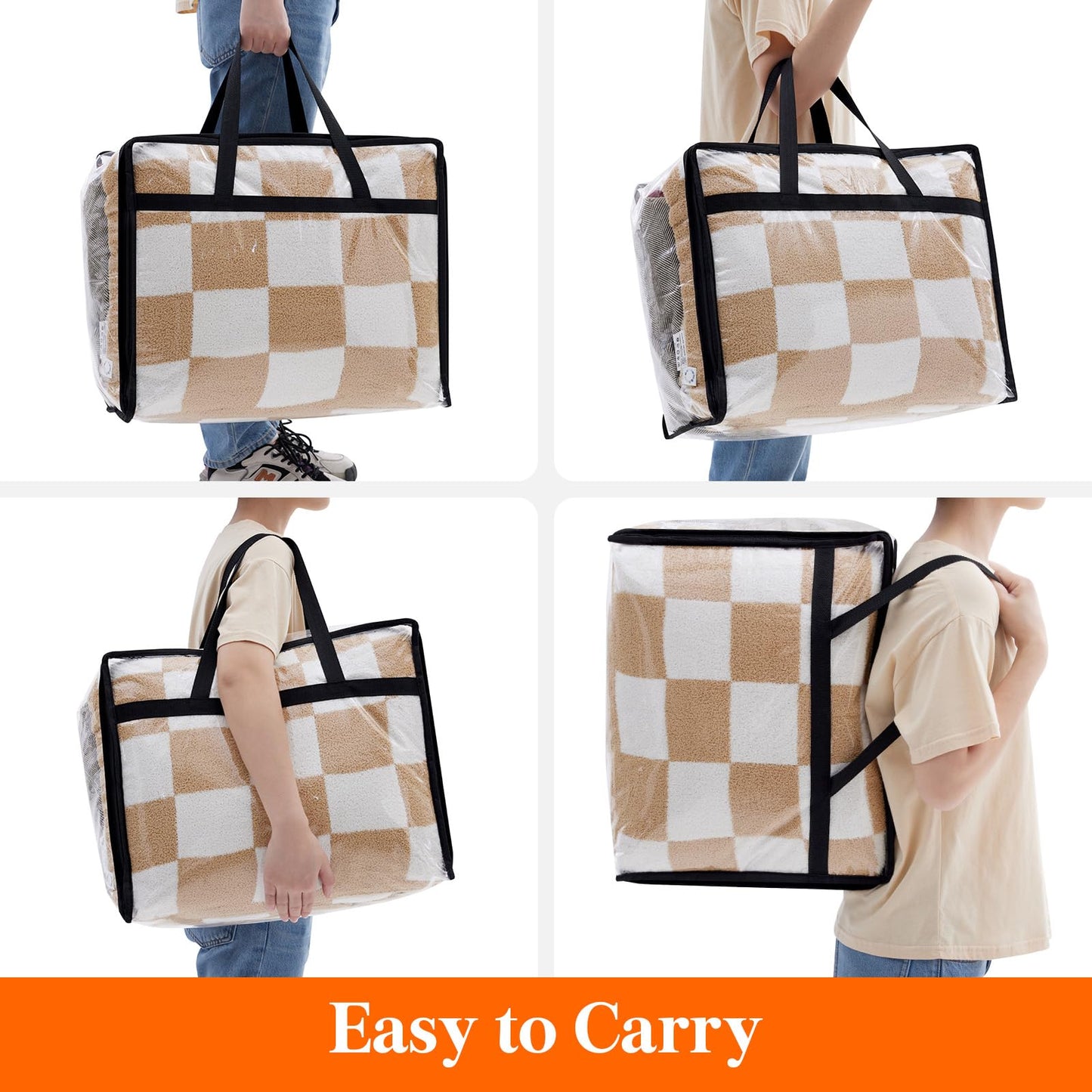 Lifewit 4 Pack Clear Clothes Storage Bags, 40L Plastic Blanket Storage Bags, Vinyl Foldable Moving Bags with Zipper, Closet Organizers and Storage Containers for Bedding, Duvet, Comforter 🍁 All In One Marketplace Canada