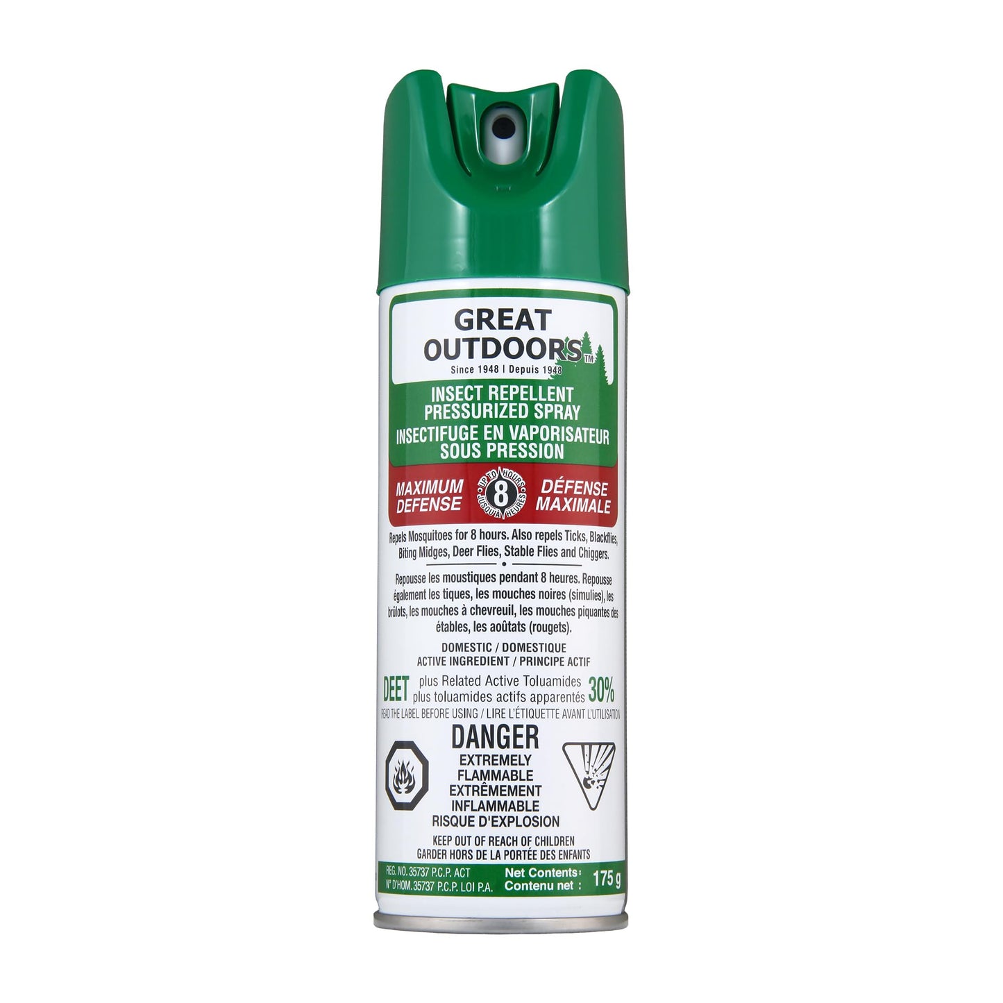 Great Outdoors Insect Repellent 30% DEET Aerosol Spray, 175g 🍁 All In One Marketplace Canada