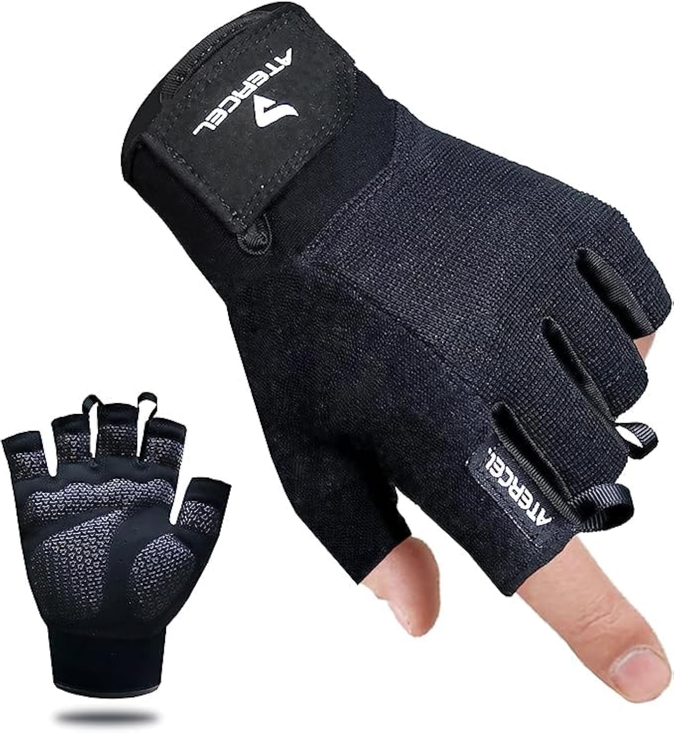 ATERCEL Workout Gloves for Men and Women, Exercise Gloves for Weight Lifting, Cycling, Gym, Training, Breathable and Snug fit (Black, M) 🍁 All In One Marketplace Canada