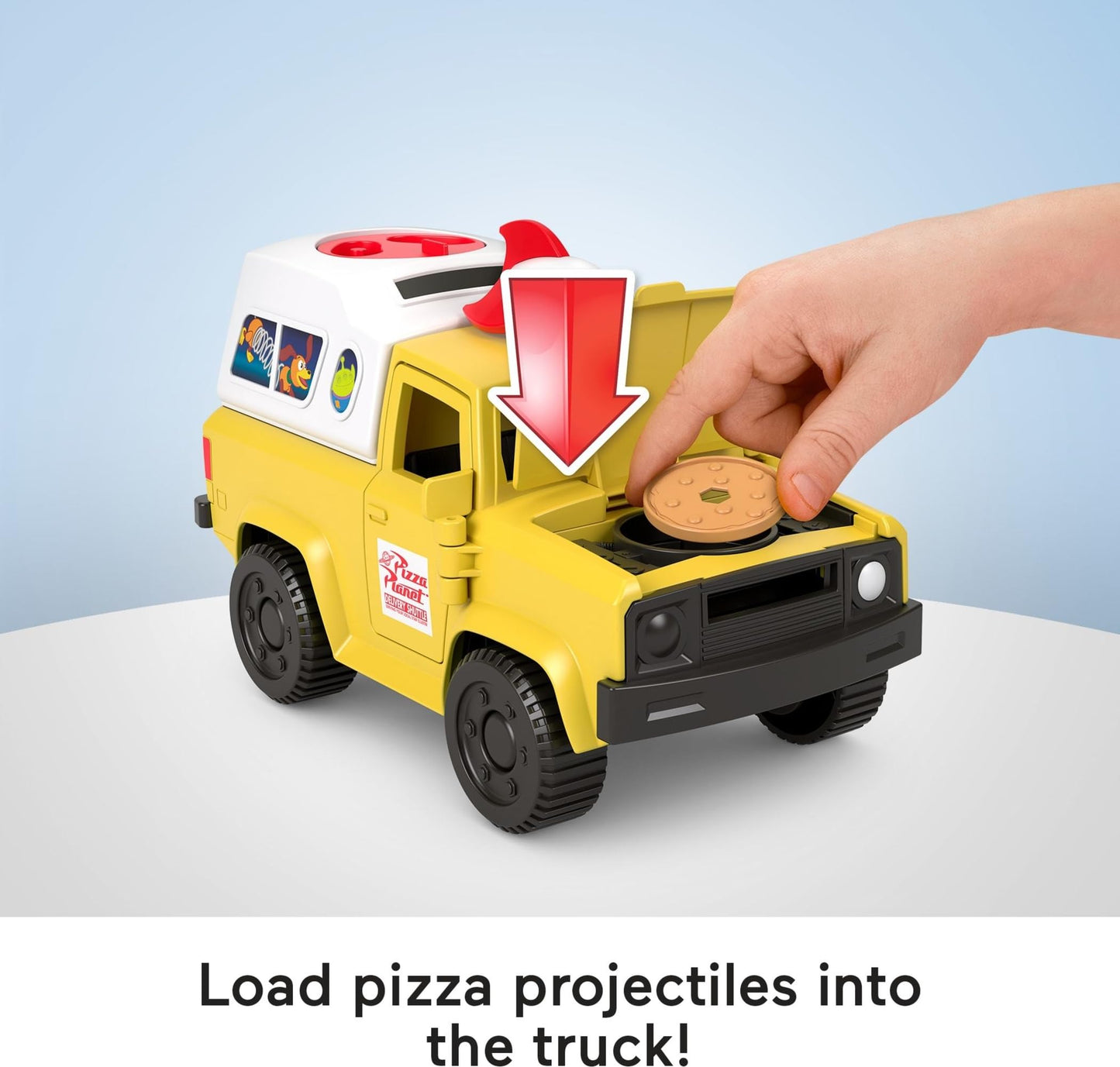Fisher-Price Imaginext Disney and Pixar Toy Story Pizza Planet Truck with 3-inch Buzz Lightyear & Alien Friend Action Figures, Toy Vehicle & Pizza Projectile Accessories 🍁 All In One Marketplace Canada