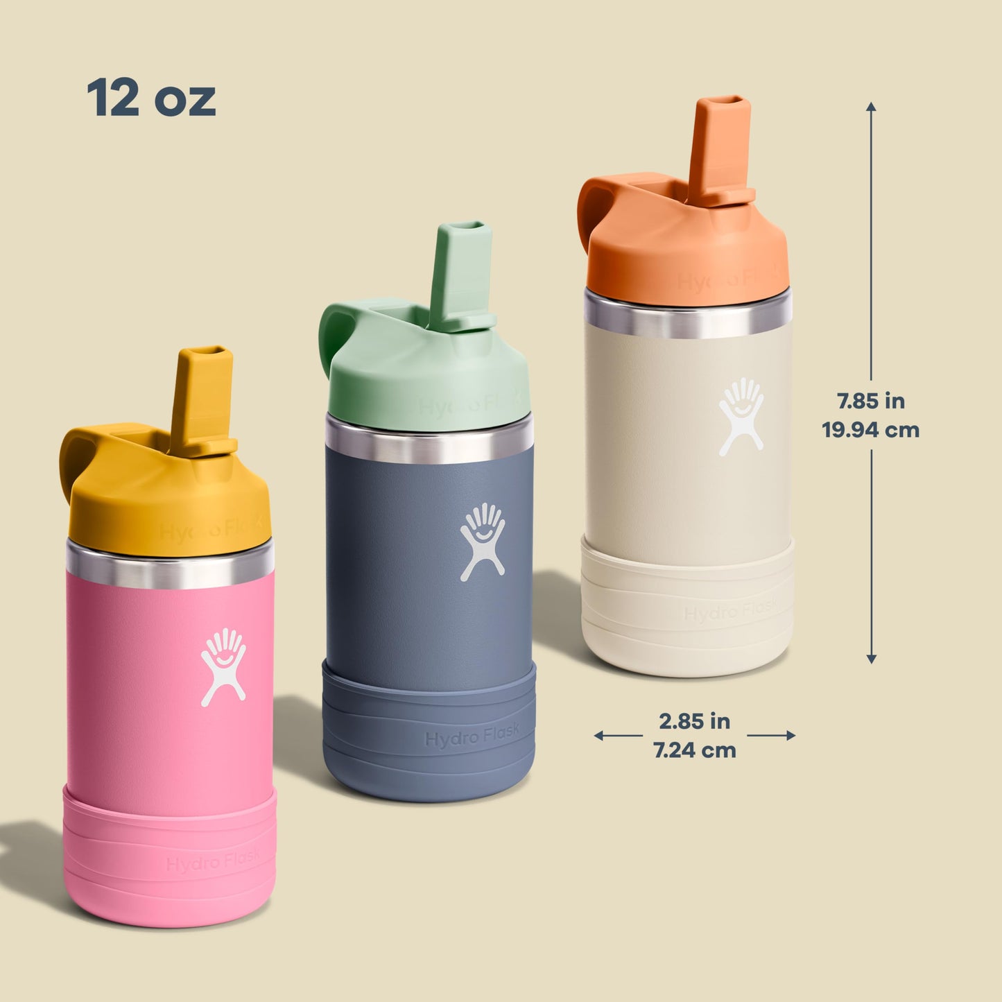 Hydro Flask 12 Oz Kids Wide Mouth Bottle with Straw Cap and Boot, Anemone 🍁 All In One Marketplace Canada