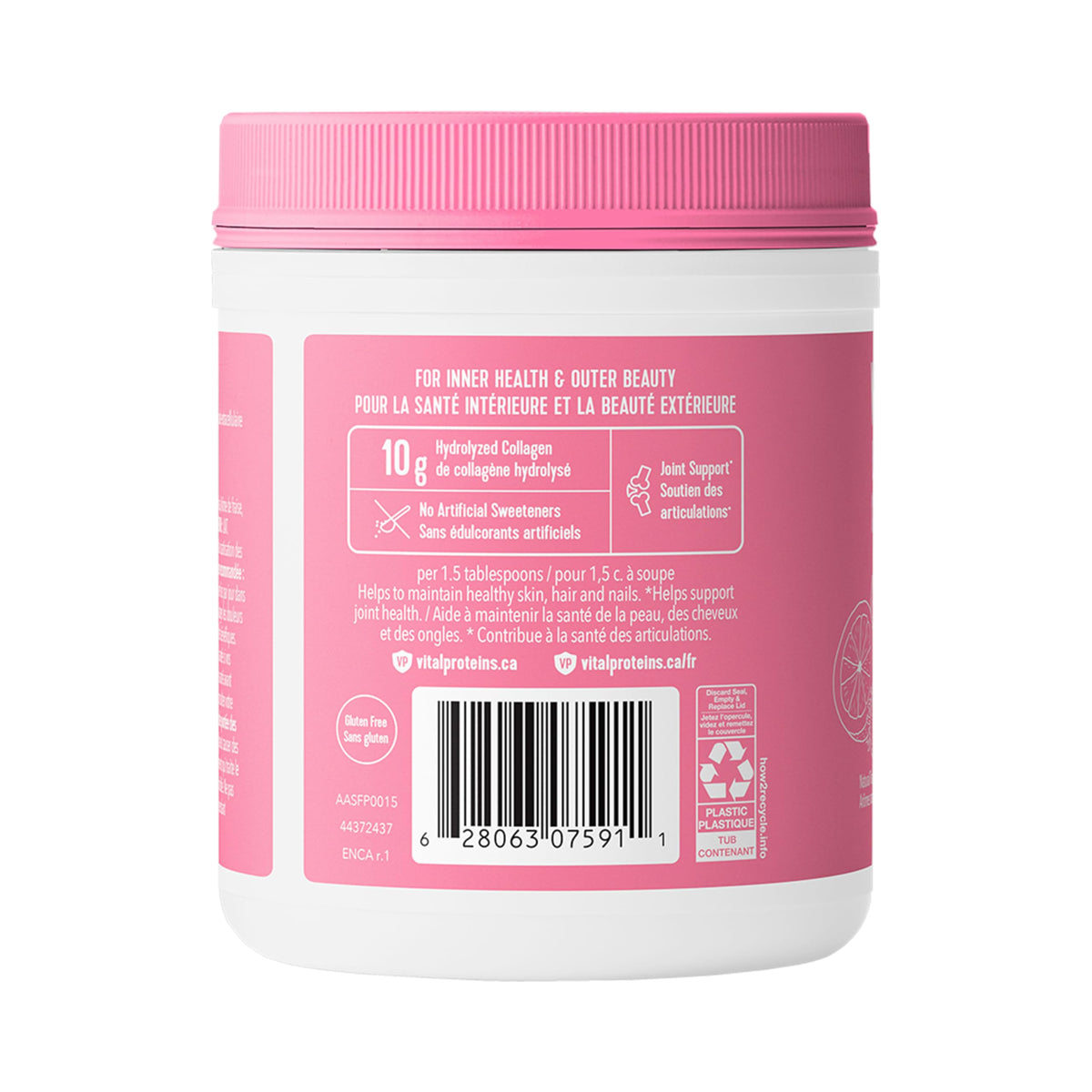 VITAL PROTEINS Beauty Collagen Peptides Strawberry Lemon Powder, Supports Hair, Skin & Nails With Hyaluronic Acid, Biotin & Vitamin C & Helps Form Collagen & Reduce Joint Pain Associated With Osteoarthritis, 201 g 🍁 All In One Marketplace Canada