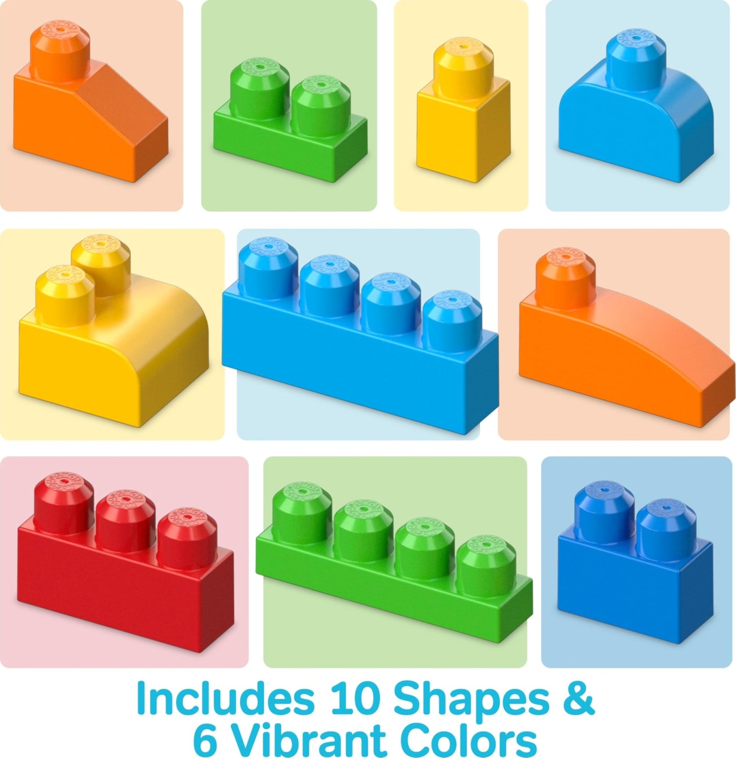 MEGA BLOKS First Builders Toddler Blocks Toys Set, Deluxe Building Bag with 150 Pieces and Storage, Blue, Ages 1+ Years 🍁 All In One Marketplace Canada