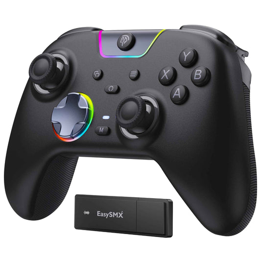 EasySMX X05 Pro Wireless PC Controller, Upgraded 2-Stage Triggers, Soft Click Buttons, Hall Joysticks, 1000Hz Polling, 8-Way D-Pad, 1000mAh Battery, Multi-Platforms Controller for PC/Switch/Android/iOS, Black 🍁 All In One Marketplace Canada