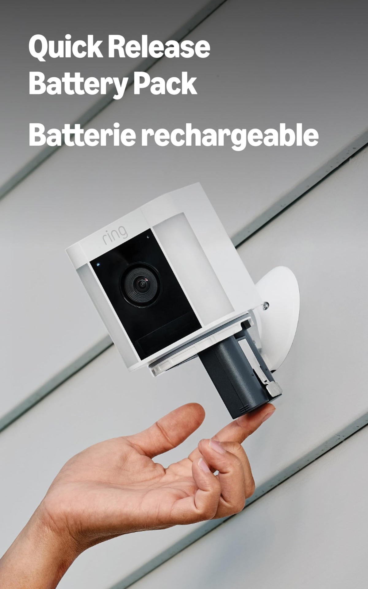 Ring Spotlight Cam Plus, Battery | Two-Way Talk, Colour Night Vision, and Security Siren - White 🍁 All In One Marketplace Canada