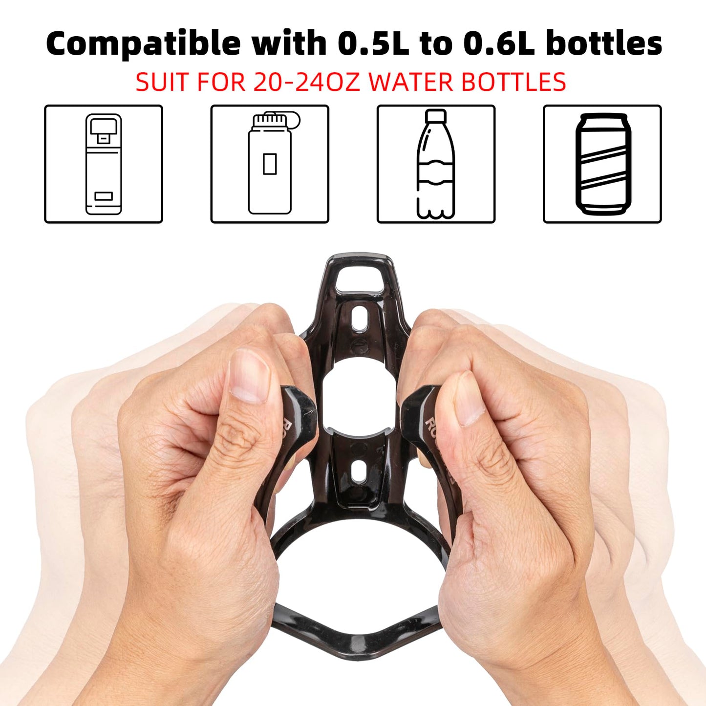 ROCKBROS Bike Water Bottle Holder Ultra-Light Bicycle Bottle Cages with Screws Tool, Universal Bike Cup Holder for Road MTB Mountain Bikes Cycling Accessories（2 Pack） 🍁 All In One Marketplace Canada