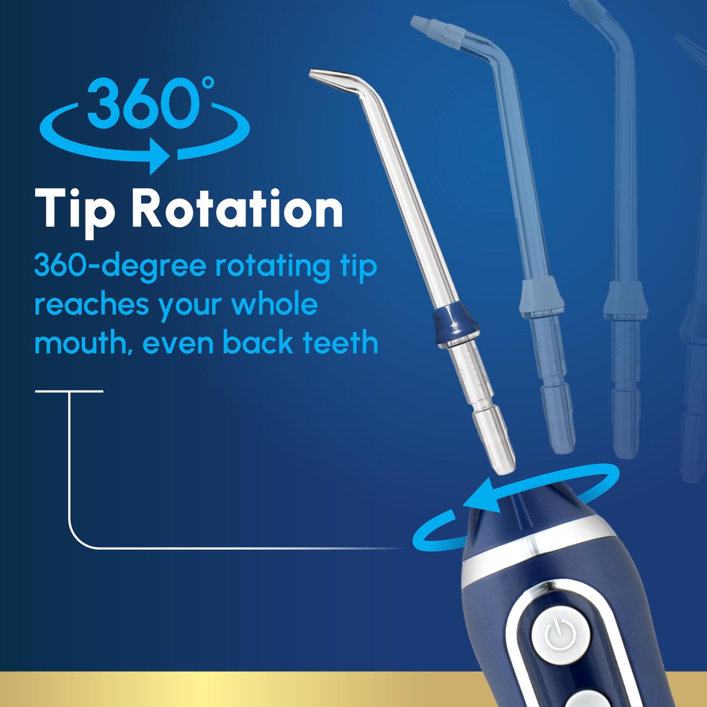 Waterpik Cordless Advanced 2.0 Water Flosser for Teeth, Gums, Braces, Dental Care with Travel Bag & 4 Tips, CDA Validated, Waterproof Rechargeable Handheld, Blue (1 Count) Packaging May Vary 🍁 All In One Marketplace Canada