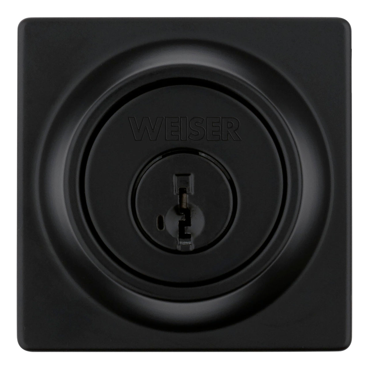 Weiser Elements Matte Black Square Deadbolt Lock, ANSI/BHMA Grade 3 Certified Front Door Lock, Kick Proof, Bump Proof & Anti-theft Exterior Door Lock with Key, Traditional Door Locks for Entry Door 🍁 All In One Marketplace Canada