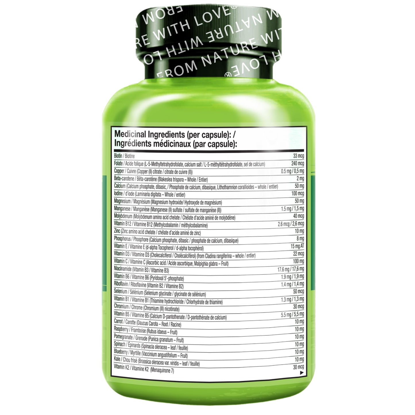 NATURELO Mens Multivitamins - One Daily Multivitamin for Men with Vitamins, Minerals & Organic Whole Foods, Boost Energy & Health, Non-GMO, 120 Vegetarian Capsules 🍁 All In One Marketplace Canada