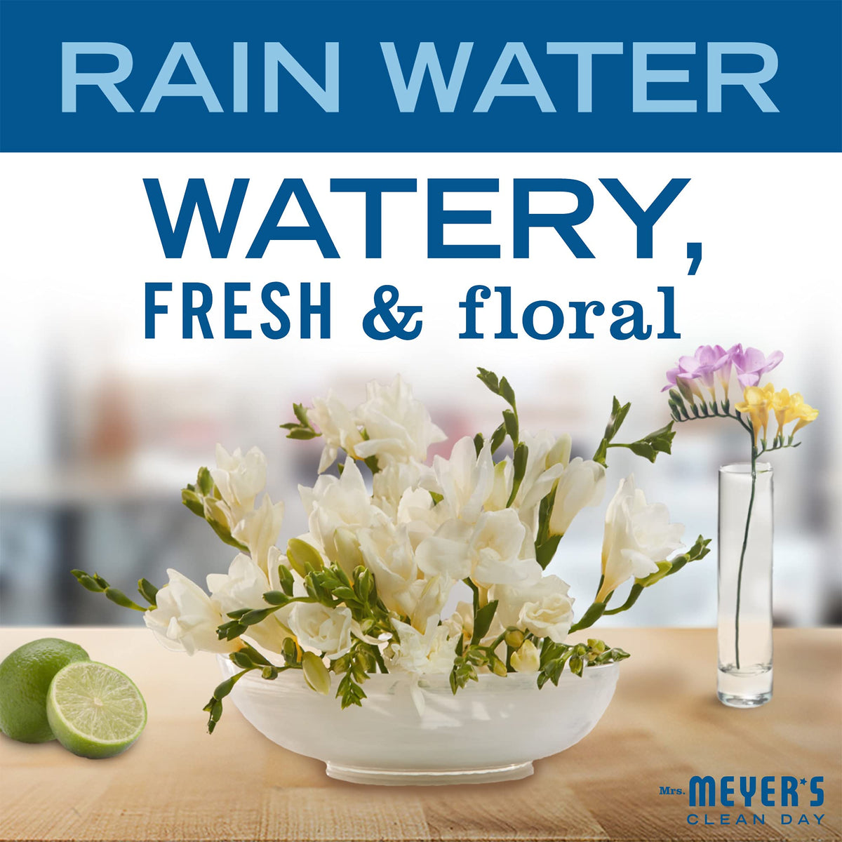 Mrs. Meyer's Clean Day Liquid Hand Soap, Rain Water, Cruelty Free & Biodegradable Hand Wash Formula Made with Essential Oils, 370 ml Bottles, 4 Pack 🍁 All In One Marketplace Canada