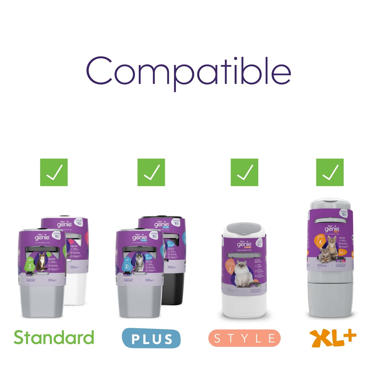 Litter Genie Refill Bags | Jumbo 2-Pack | Up to 8 months of supply in 2 cartridges | Ultimate Odor Control Cat Litter Bags 🍁 All In One Marketplace Canada