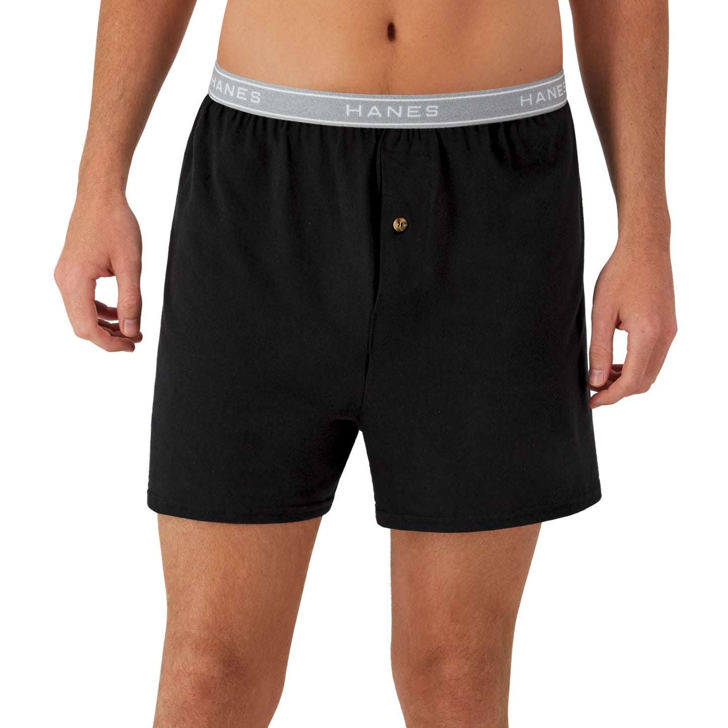 Hanes Men's 5-Pack Exposed Waistband Knit Boxers, Assorted, Medium/32-34 🍁 All In One Marketplace Canada