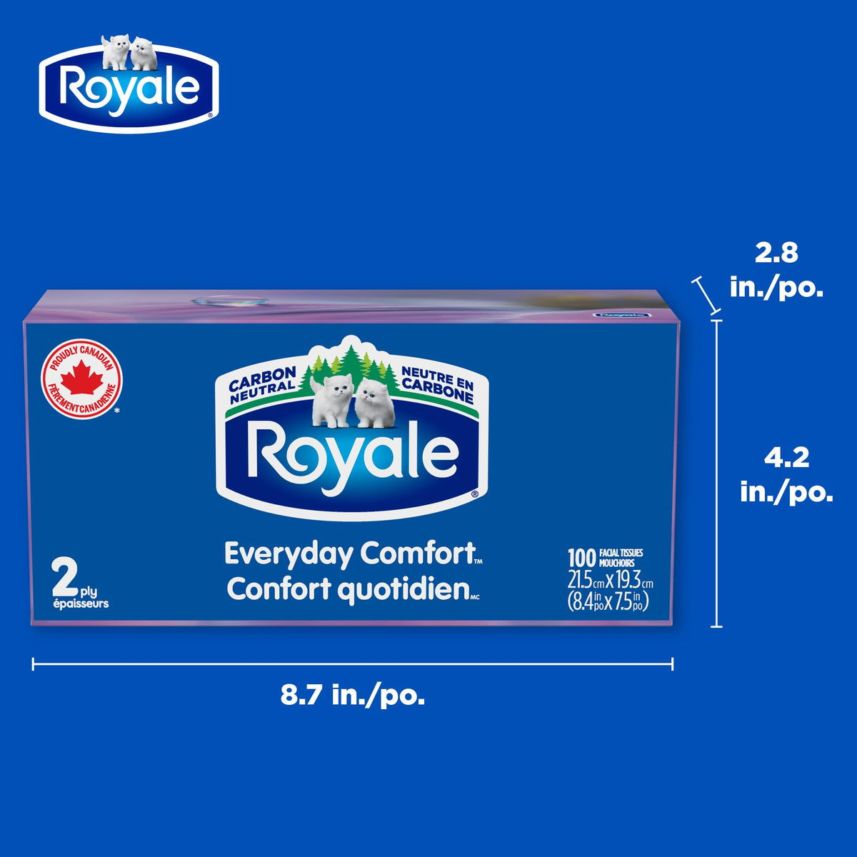 Royale Everyday Comfort 2 Ply Facial Tissue, 24 Tissue Boxes, 100 Tissues per Box 🍁 All In One Marketplace Canada