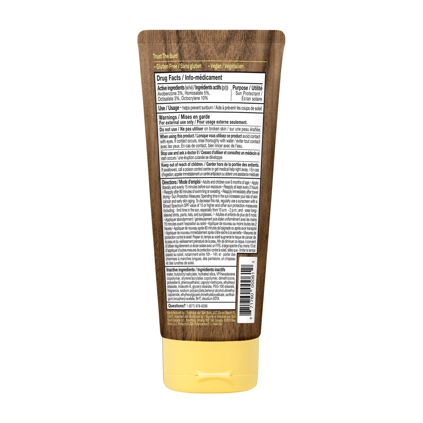 Sun Bum Original SPF 30 Moisturizing Sunscreen Lotion | Vegan and Broad Spectrum UVA/UVB Sunscreen with Vitamin E | 177 ml, white 🍁 All In One Marketplace Canada