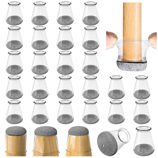 Chair Leg Floor Protectors 24PCS Furniture Sliders for Hardwood Floors, Silicone Chair Leg Protectors for Protecting Floors from Scratches and Noise, Fit:8/16" to 15/16" (13-23mm) 🍁 All In One Marketplace Canada