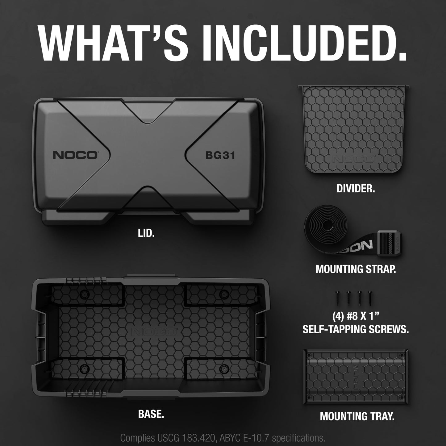 NOCO Snap-Top BG31 Battery Box, Group 24-31 12V Battery Box for Marine, Automotive, RV, Boat, Camper and Travel Trailer Batteries 🍁 All In One Marketplace Canada