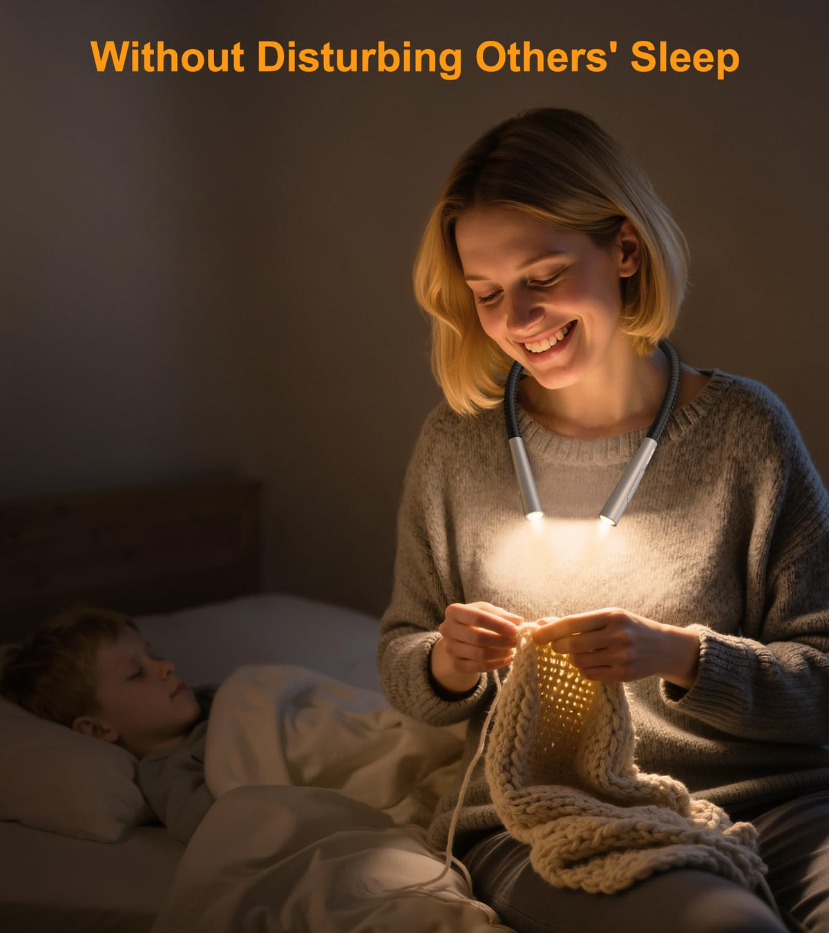 Gritin Rechargeable Book Light, Eye Caring Neck Reading Light 4-Color&5-Brightness, Stepless Dimming, 30-min Timer, 80H+ Runtime, Bendable Round Neck Design, Lightweight for Reading,Knitting,Repairing 🍁 All In One Marketplace Canada