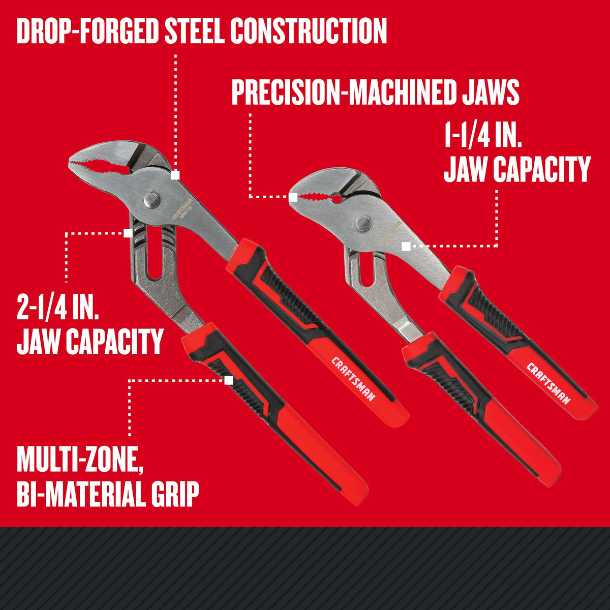 CRAFTSMAN Groove Joint Pliers 2PC SET - 8", 10" (CMHT82547) 🍁 All In One Marketplace Canada