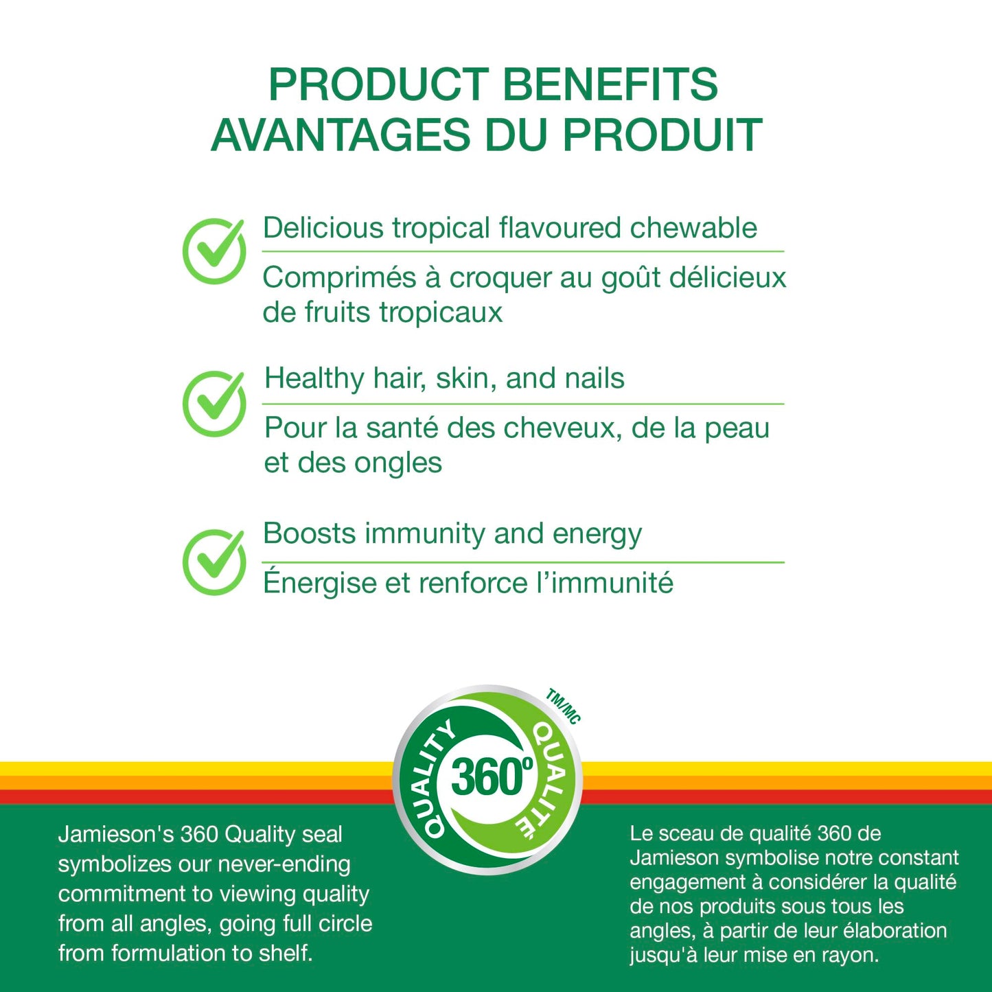 Jamieson 100% Complete Multivitamin Chewable for Adults Citrus Twist Flavour, with Lutein, Calcium, and Biotin. Supports Immunity, Energy, and Overall Health, No Artificial Colours, Flavours, or Preservatives, One Per Day, 80 Count