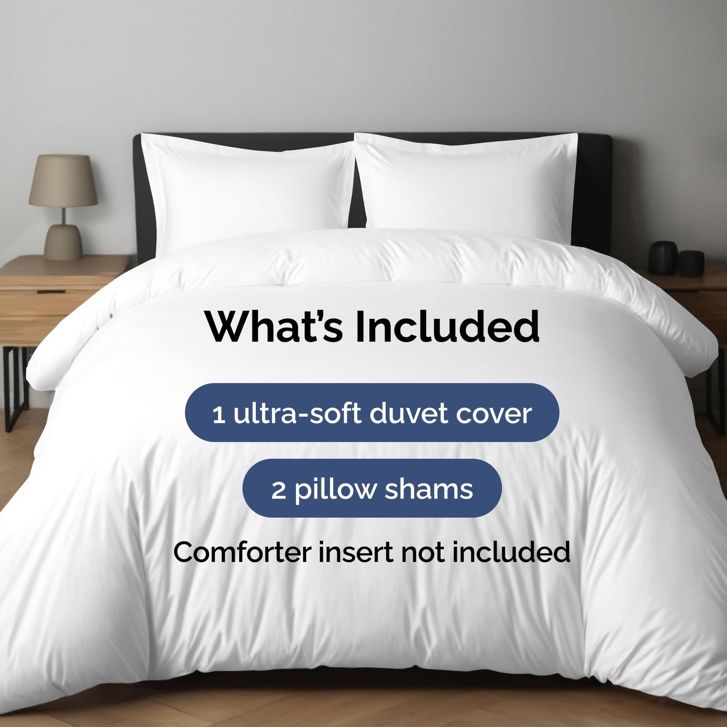 White Duvet Cover Queen Size - Extra Soft Queen Size Duvet Cover - Lightweight, Comfy, Cozy & Breathable - Easy Care & Fade Free with Zipper Closures & Ties - 90" x 90" Inches - Comforter Not Included 🍁 All In One Marketplace Canada