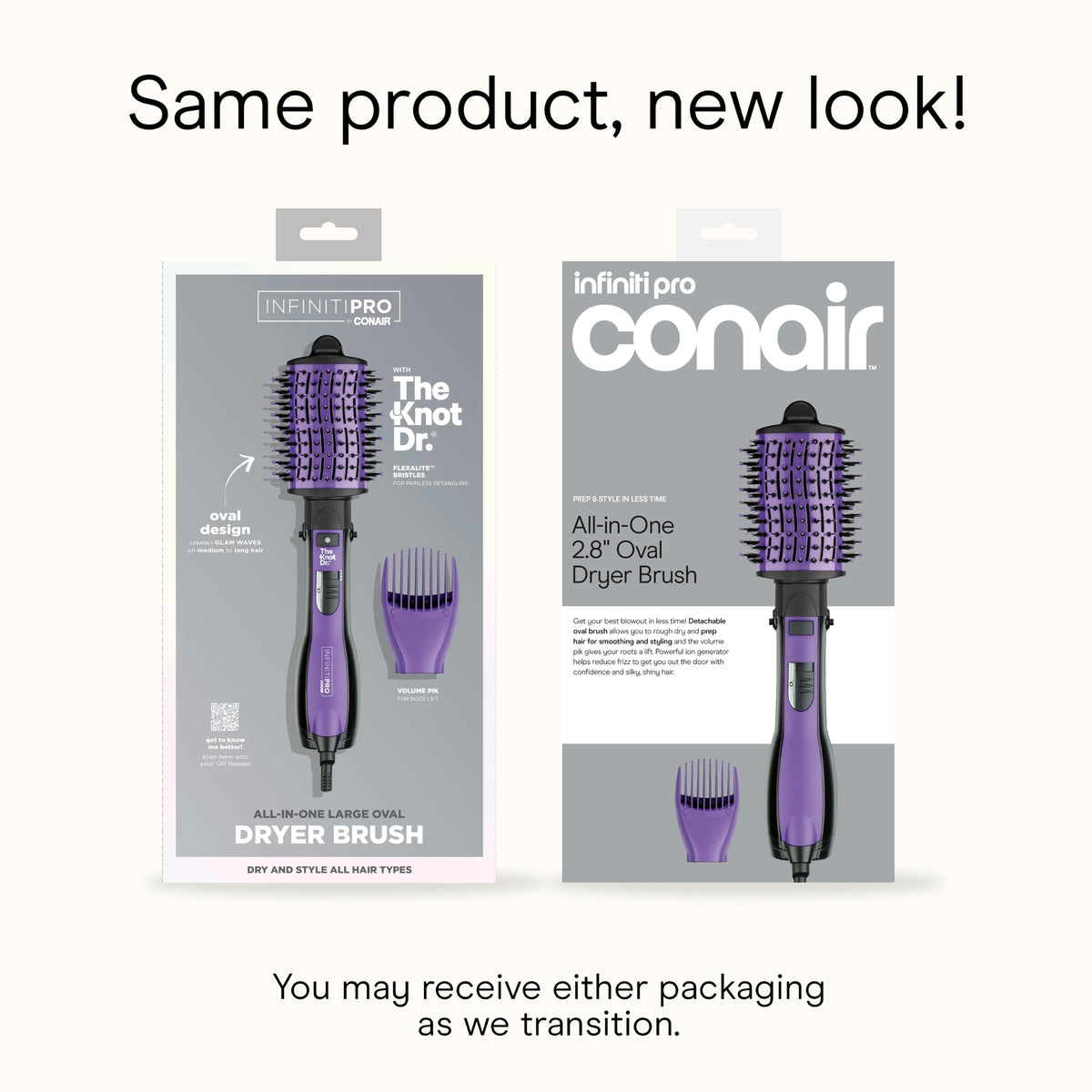 The Knot Dr. for Conair BC116C Detangling Hot Air Brush, Wet/ Dry Styler, Blow Dryer Brush in Pink, Blowout Brush 3 Heat Settings, 1000 Watts, Dry, Style and Volumize 🍁 All In One Marketplace Canada