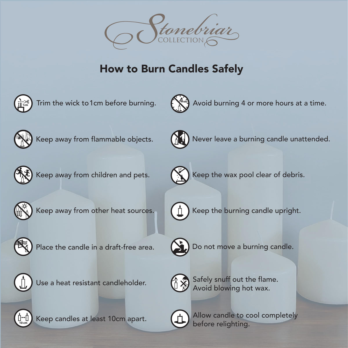 Stonebriar Unscented White Tall Pillar Candles, 65 Hour Burning Candle Pillars, Perfect for Decor, Weddings, Emergencies 3" X 6", 6 Count 🍁 All In One Marketplace Canada
