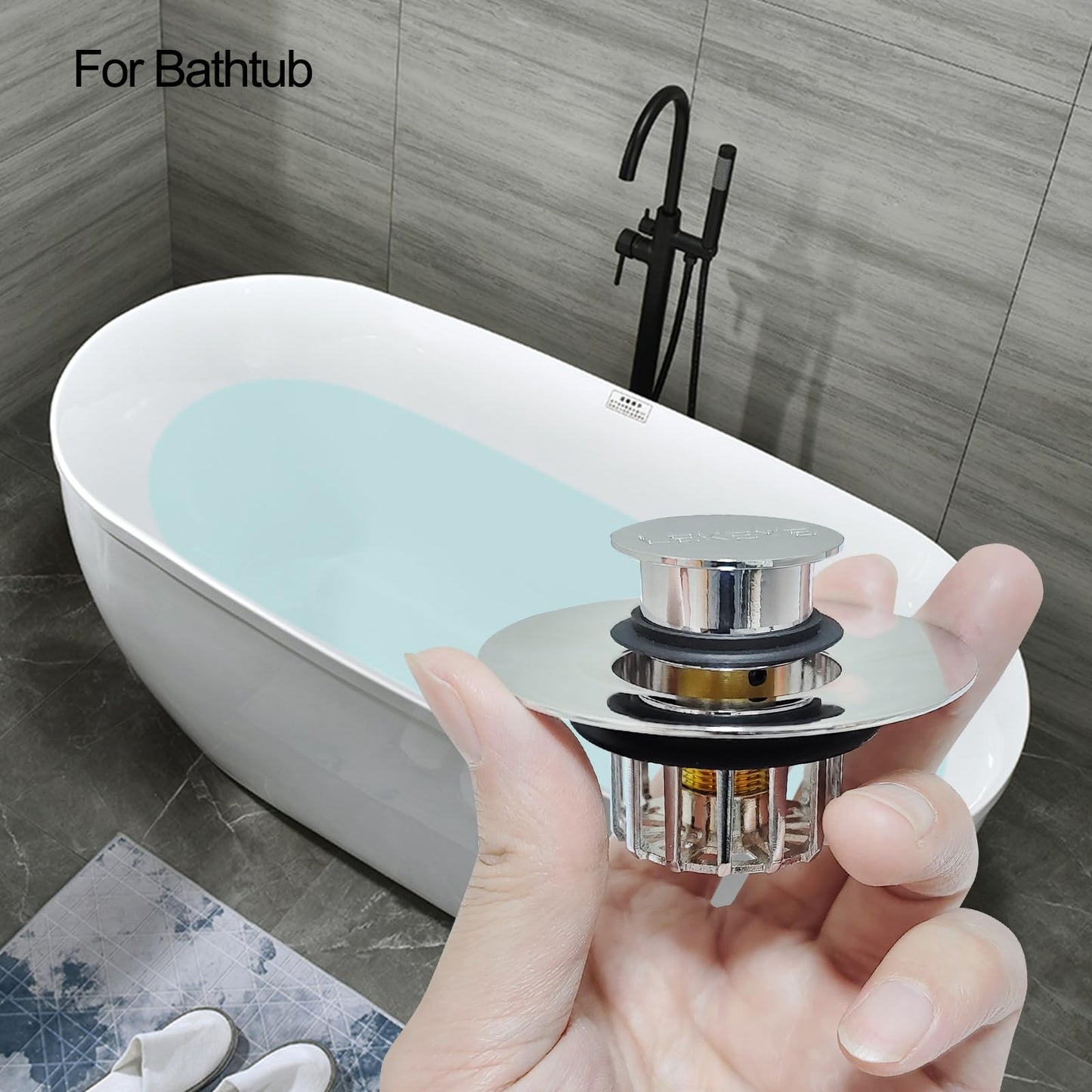 LEKEYE Tub Stopper | Shower Drain Hair Catcher | Pop-up Drain Stopper with Strainer | Bathroom Bathtub Plug | Drain Protector for 1-1/2 to 1-3/4" Bath Drain Hole 🍁 All In One Marketplace Canada