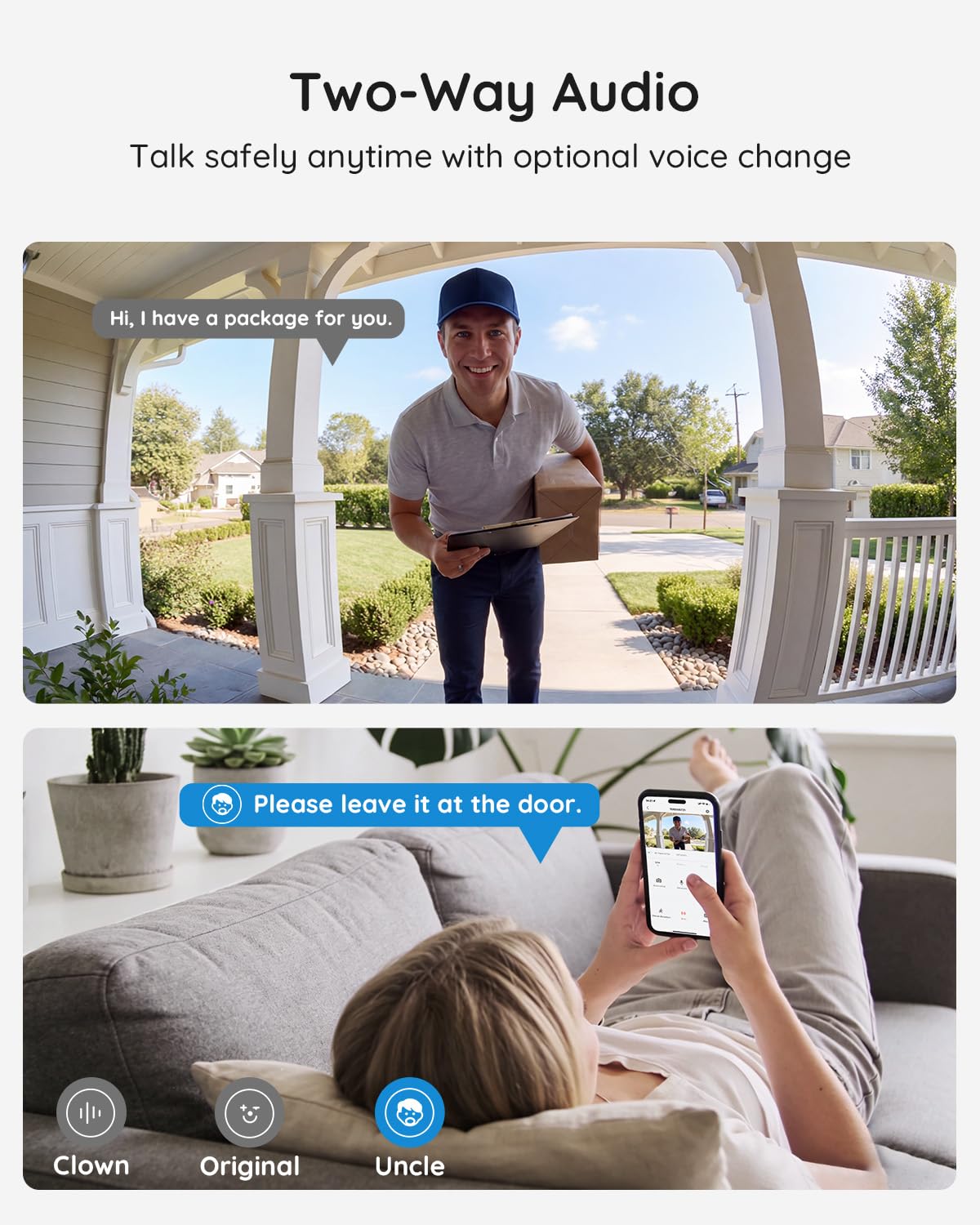 BOIFUN Video Doorbell Camera Wireless – No Subscription Required, 2K HD, 166° Wide View, HDR Night Vision, Motion Alerts, Two-Way Audio & Package Watch with Chime, Battery Powered, 2.4 GHz Wi-Fi Only 🍁 All In One Marketplace Canada