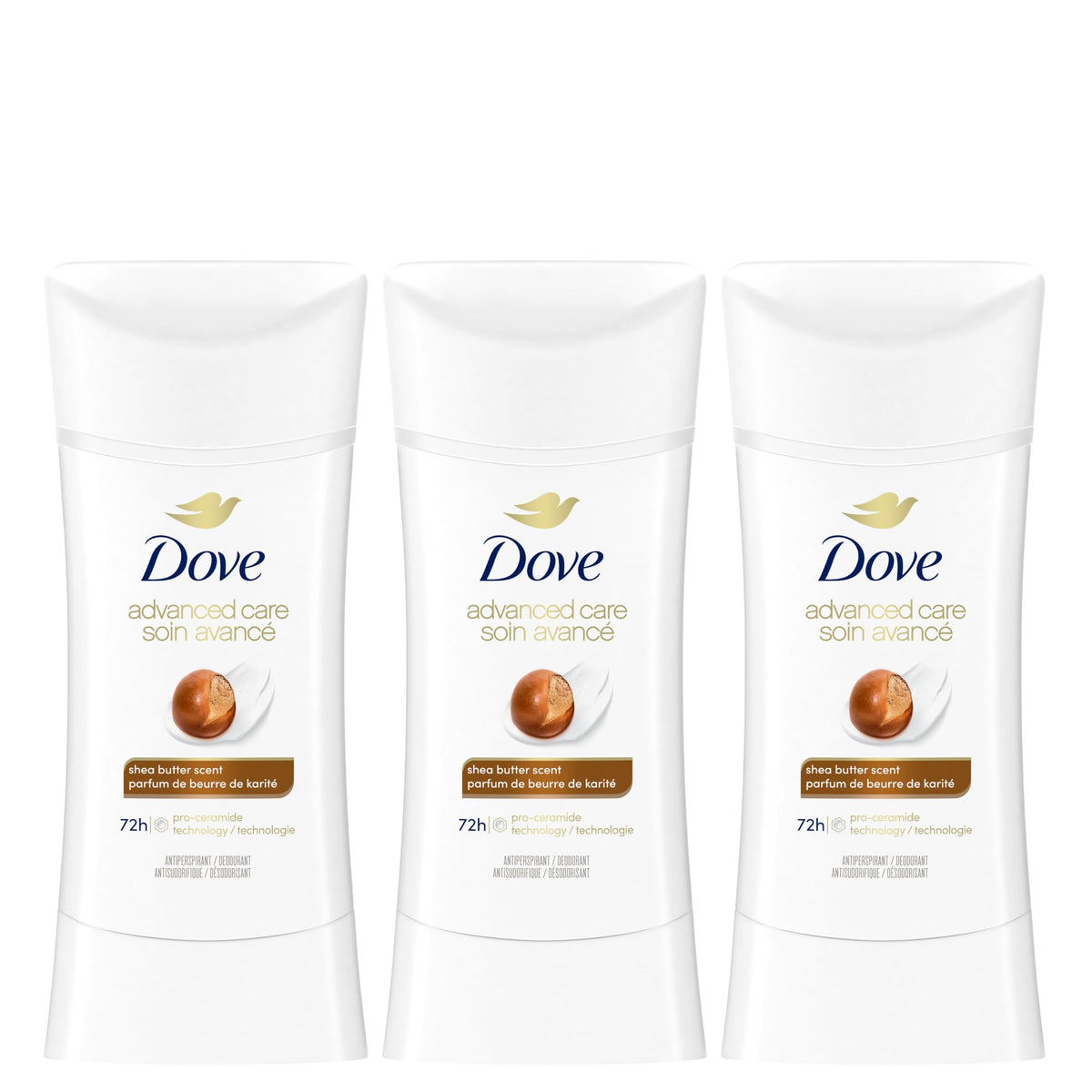 Dove Advanced Care Antiperspirant Stick for women Shea Butter for 48-Hour Protection, Cruelty-Free Women's Antiperspirant, 74g (Pack of 3) 🍁 All In One Marketplace Canada