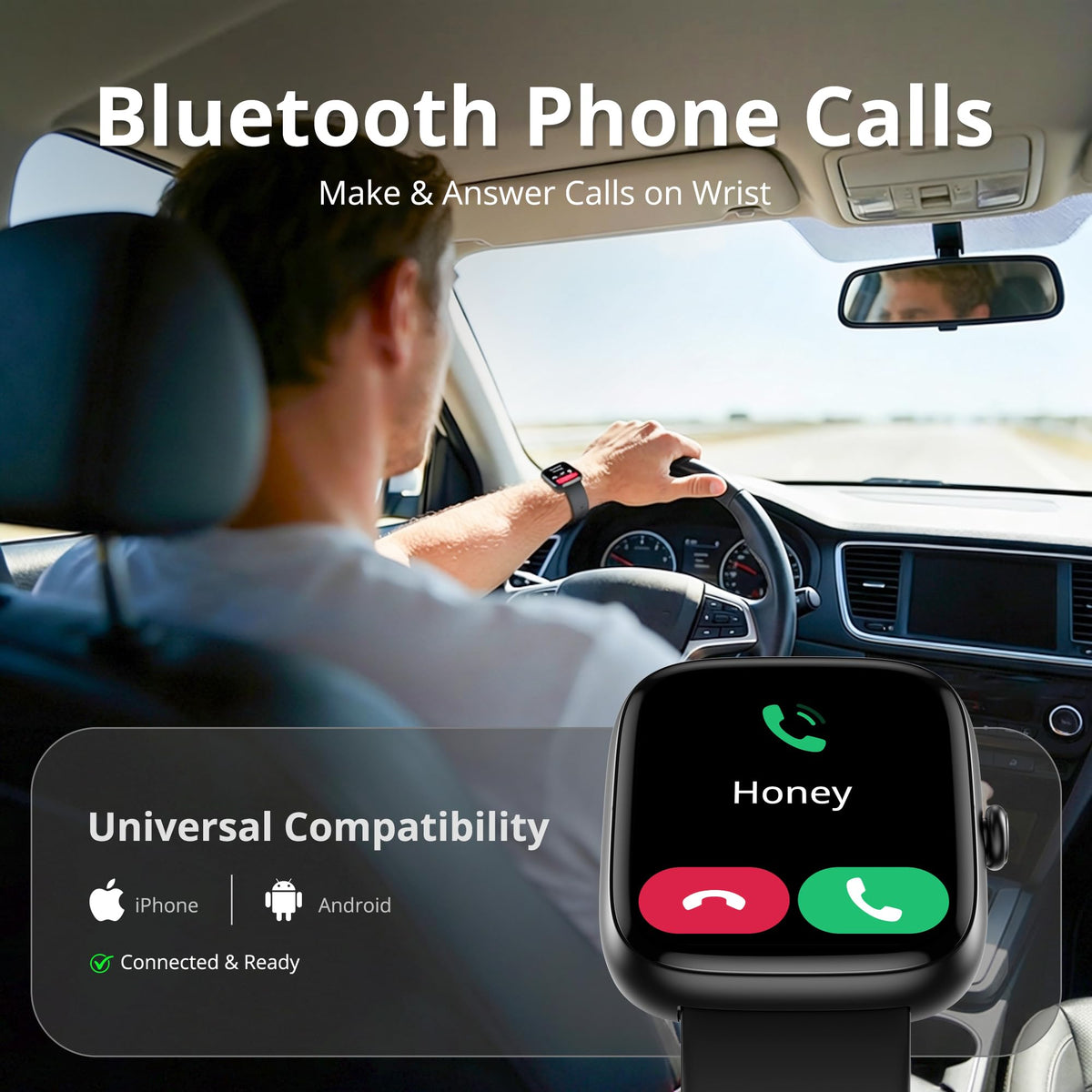 Fixwink Smart Watch for Men Women (Answer/Make Call), 1.83" HD Fitness Tracker with Heart Rate/SpO2/Sleep Monitor, Pedometer, 120+ Sport Modes, IP67 Waterproof, 7-Day Battery, for iOS Android, Black 🍁 All In One Marketplace Canada