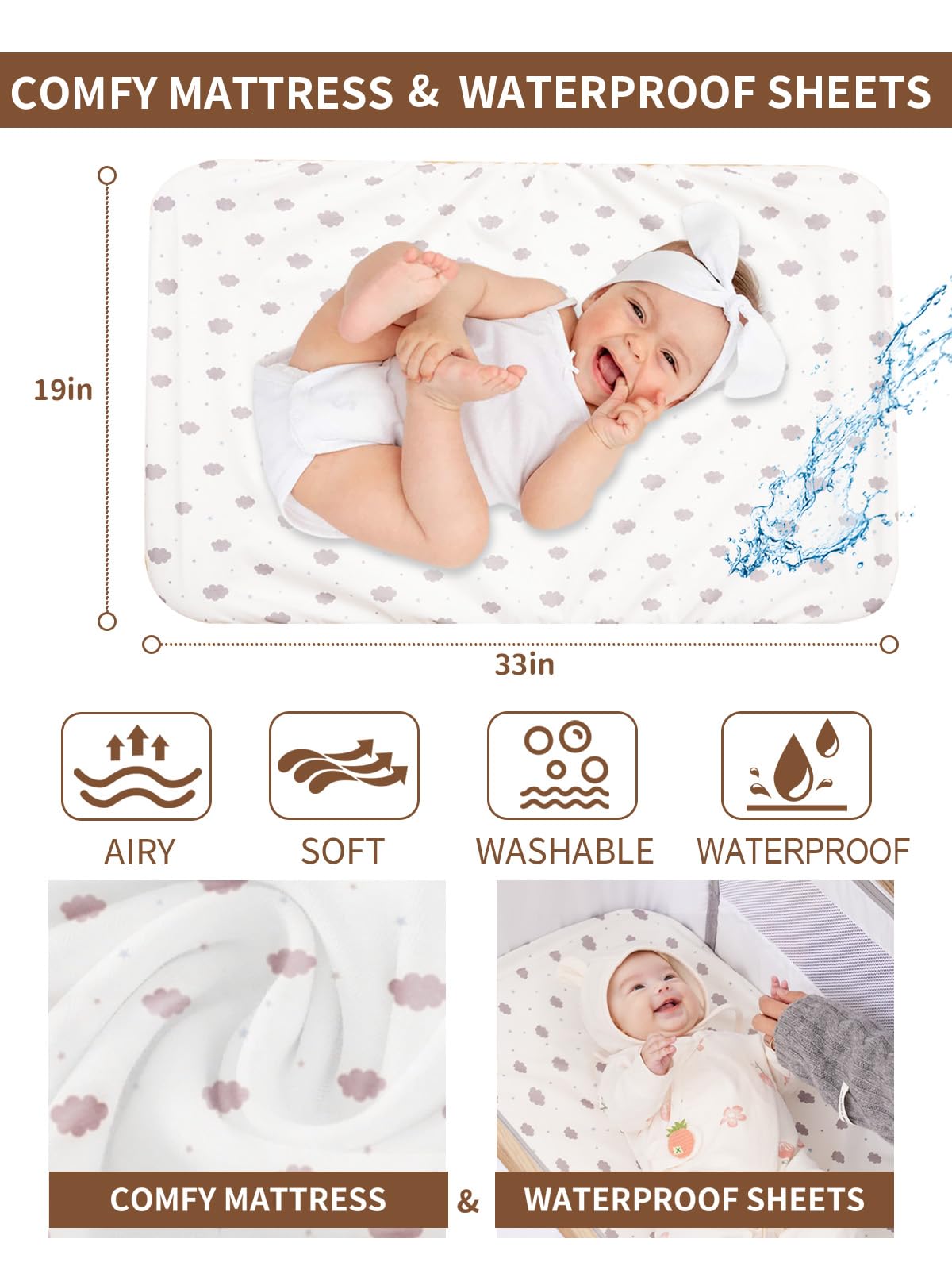Baby Bassinet Bedside Sleeper - 3 in 1 Bassinets with Waterproof Sheets, Soft Mattress and Breathable Mesh, Adjustable Height Bedside Bassinet for Baby with Wheels, Storage Basket, Gray 🍁 All In One Marketplace Canada