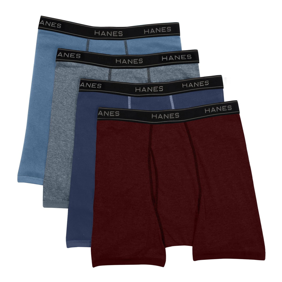 Hanes Men's 4 Pack FreshIQ Ringer Boxer Brief, Assorted, X Large 🍁 All In One Marketplace Canada