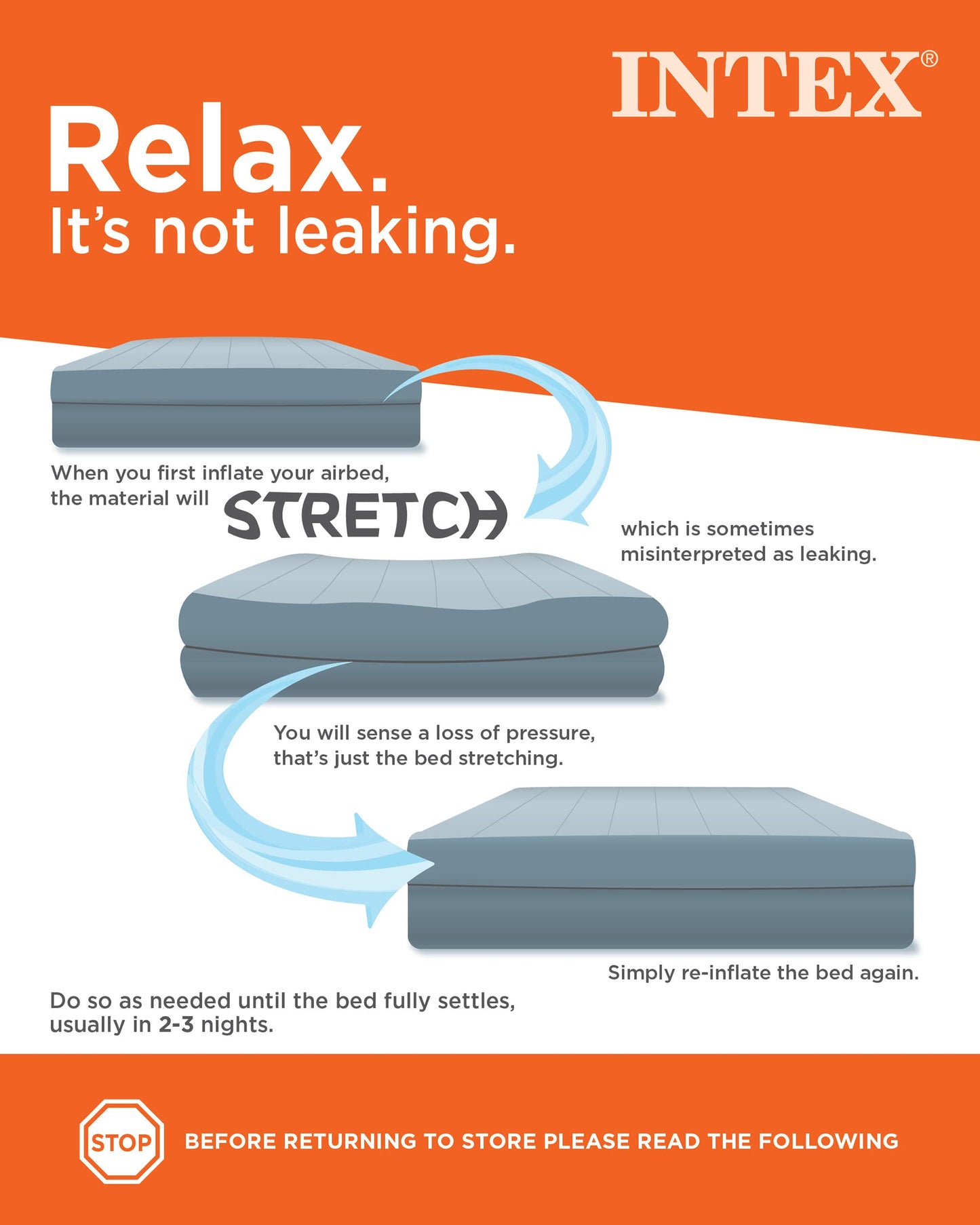 INTEX 64157E Dura-Beam Plus Mid-Rise Air Mattress: Fiber-Tech – Twin Size – Built-in USB Electric Pump – 14in Bed Height – 300lb Weight Capacity 🍁 All In One Marketplace Canada