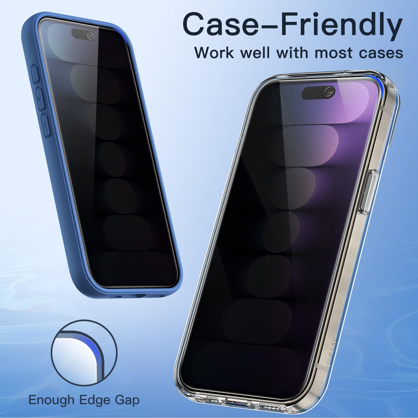 JETech Privacy Screen Protector for iPhone 15 Pro Max 6.7-Inch, Anti-Spy Tempered Glass Film with Easy Installation Tool, 2-Pack 🍁 All In One Marketplace Canada