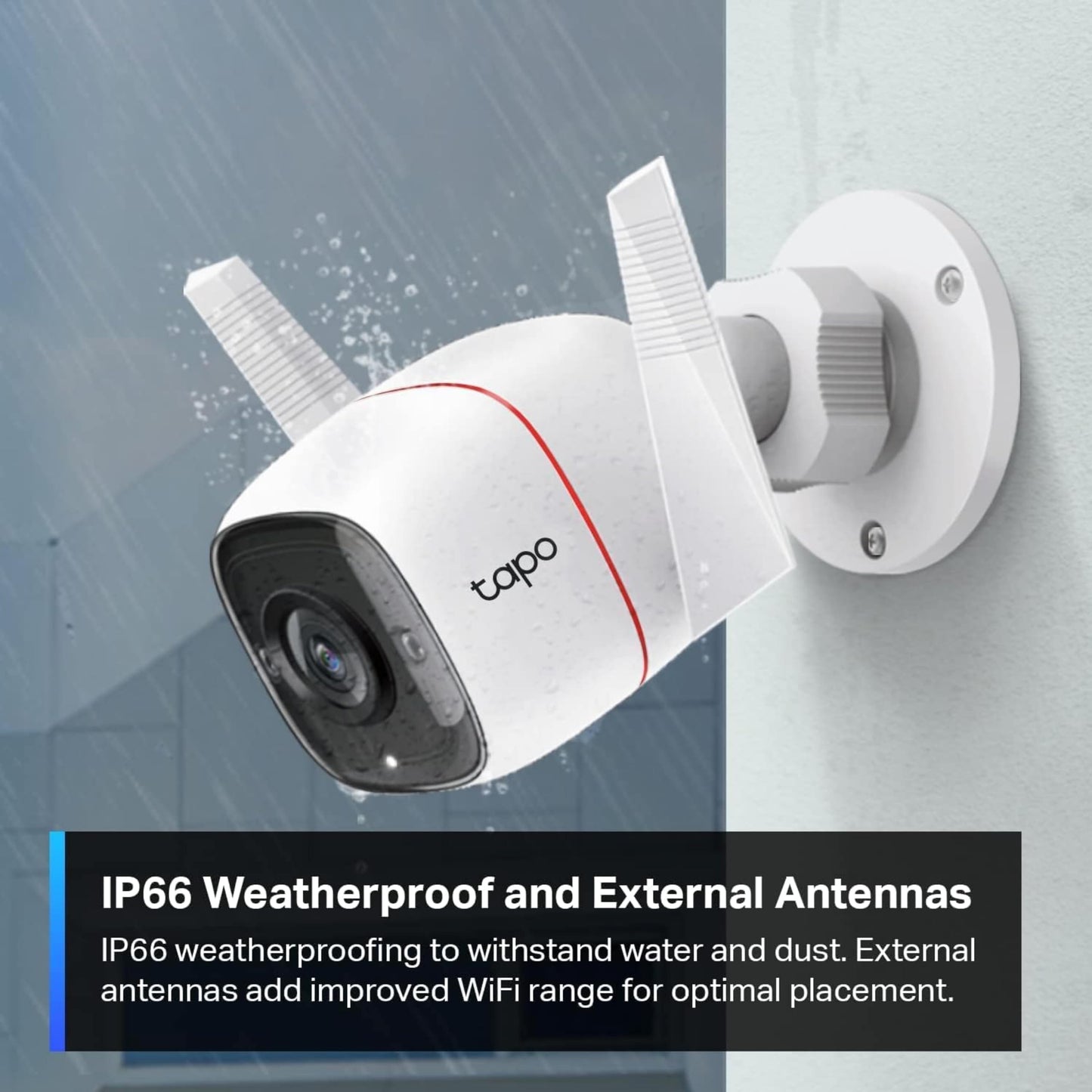 TP-Link Tapo 2K HD Security Camera Outdoor Wired, Built-in Siren, Night Vision, IP66 Weatherproof, Motion/Person Detection, Works w/Alexa & Google Home, Cloud/SD Card Storage, 2-Way Audio,White 🍁 All In One Marketplace Canada