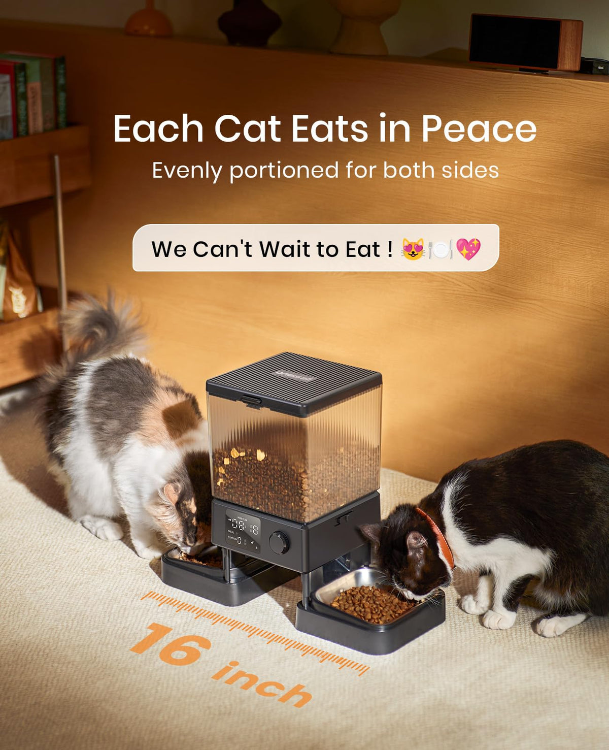 oneisall Automatic Cat Feeder for 2 Cats, 20 Cups/5L Automatic Cat Food Dispenser for Small Pets Indoor, Timed Cat Feeder for Dry Food 🍁 All In One Marketplace Canada