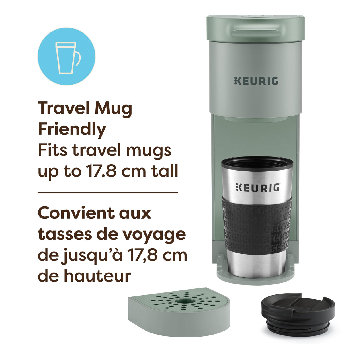 Keurig K-Mini Go Single Serve K-Cup Pod Coffee Maker, Sage 🍁 All In One Marketplace Canada