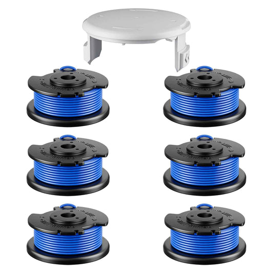 7 Pcs AC14RL3A Replacement Weed Wacker String for Ryobi One+, 0.065" Diameter String Trimmer Refill, and AC14HCA Cover Cap Compatible with Ryobi 18v, 24v, and 40v Cordless Trimmers(6 Spools+1 Cap) 🍁 All In One Marketplace Canada