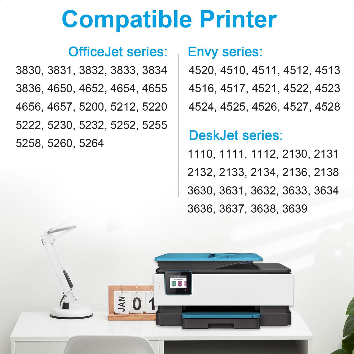 63XL Ink Cartridge Black/Colour Compatible for HP 63 Ink Cartridges Compatible for Envy 4520 4522 3634 OfficeJet 3830 4650 5252 5258 5260 DeskJet 3636 1111 3630 Printer 🍁 All In One Marketplace Canada