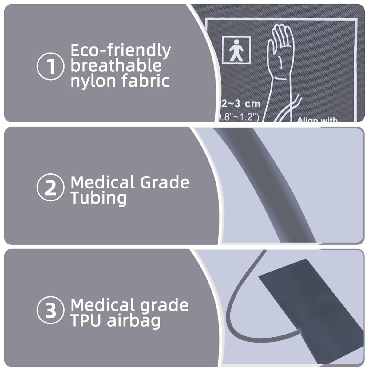 Alcarefam Extra Large Blood Pressure Cuff, 22-66cm XXL Cuff for Big Arms, Replacement Adult Cuff Compatible with Omron BP Monitors, 7 Connectors 🍁 All In One Marketplace Canada