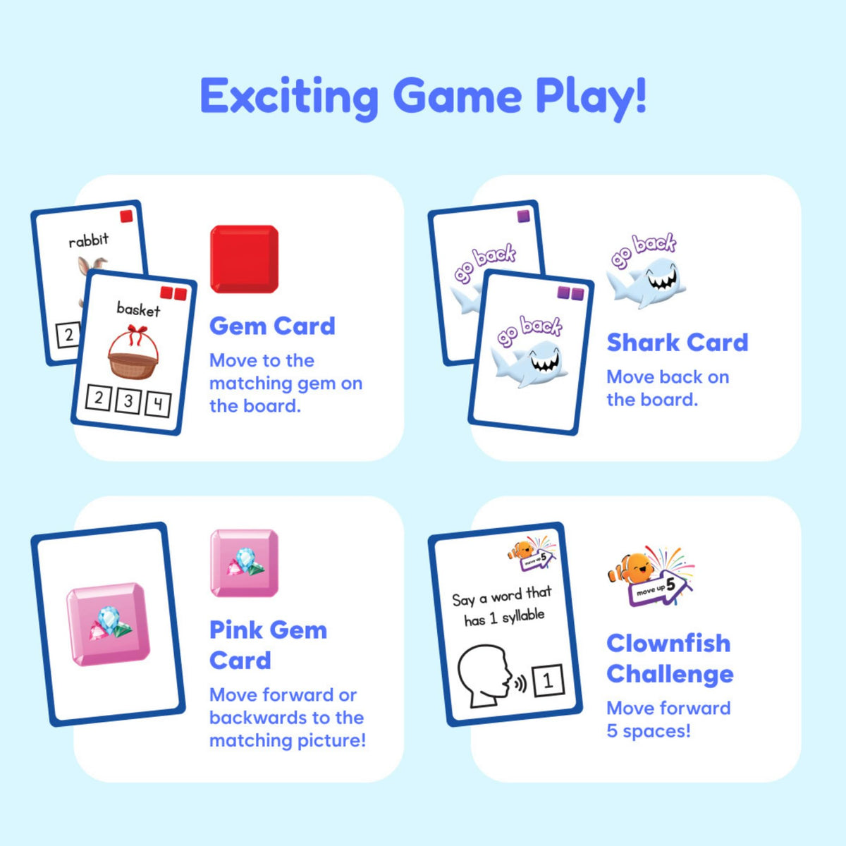 THE FIDGET GAME SquishyLand in Rainbow Reef - Educational & Phonics Learning Activities for Children in Pre-K to 2nd Grade - Mochi Squishy Toys Set with Board Game (2-6 Players) & Card Packs Included 🍁 All In One Marketplace Canada