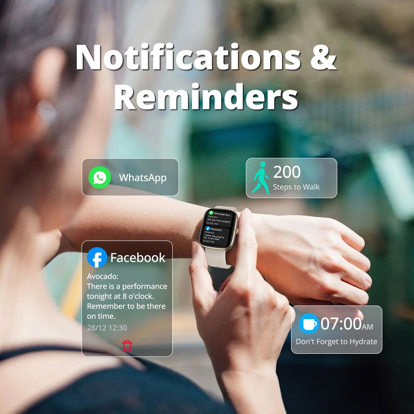 Fixwink Smart Watch for Women Ladies (Answer/Make Call), 1.83" HD Fitness Tracker with Heart Rate/SpO2/Sleep Monitor, Pedometer, 120+ Sport Modes, IP67 Waterproof, 7-Day Battery, for iOS Android 🍁 All In One Marketplace Canada