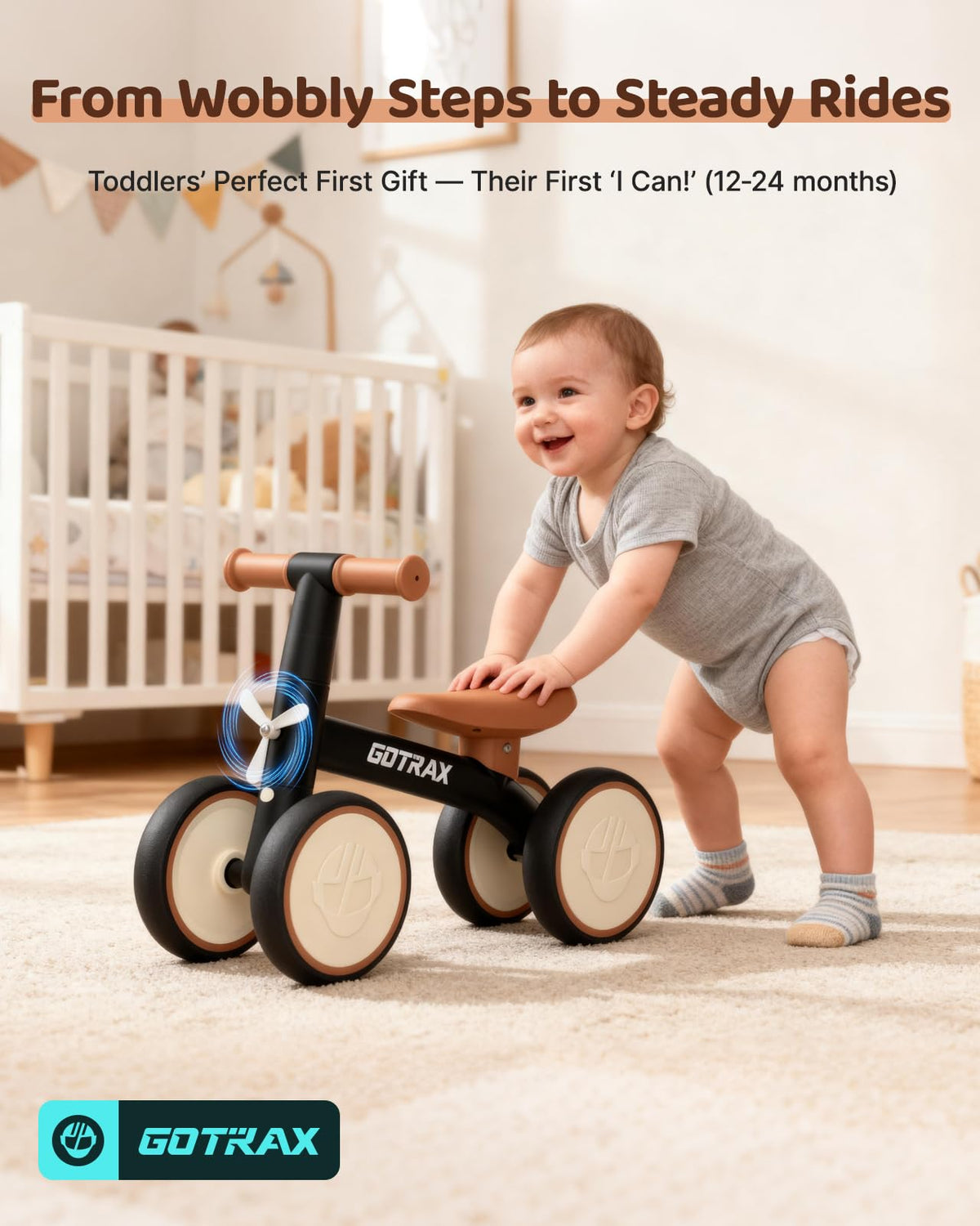 Gotrax Baby Balance Bike, 7" Silent Wheels, First Gift for Toddlers 1-2 🍁 All In One Marketplace Canada