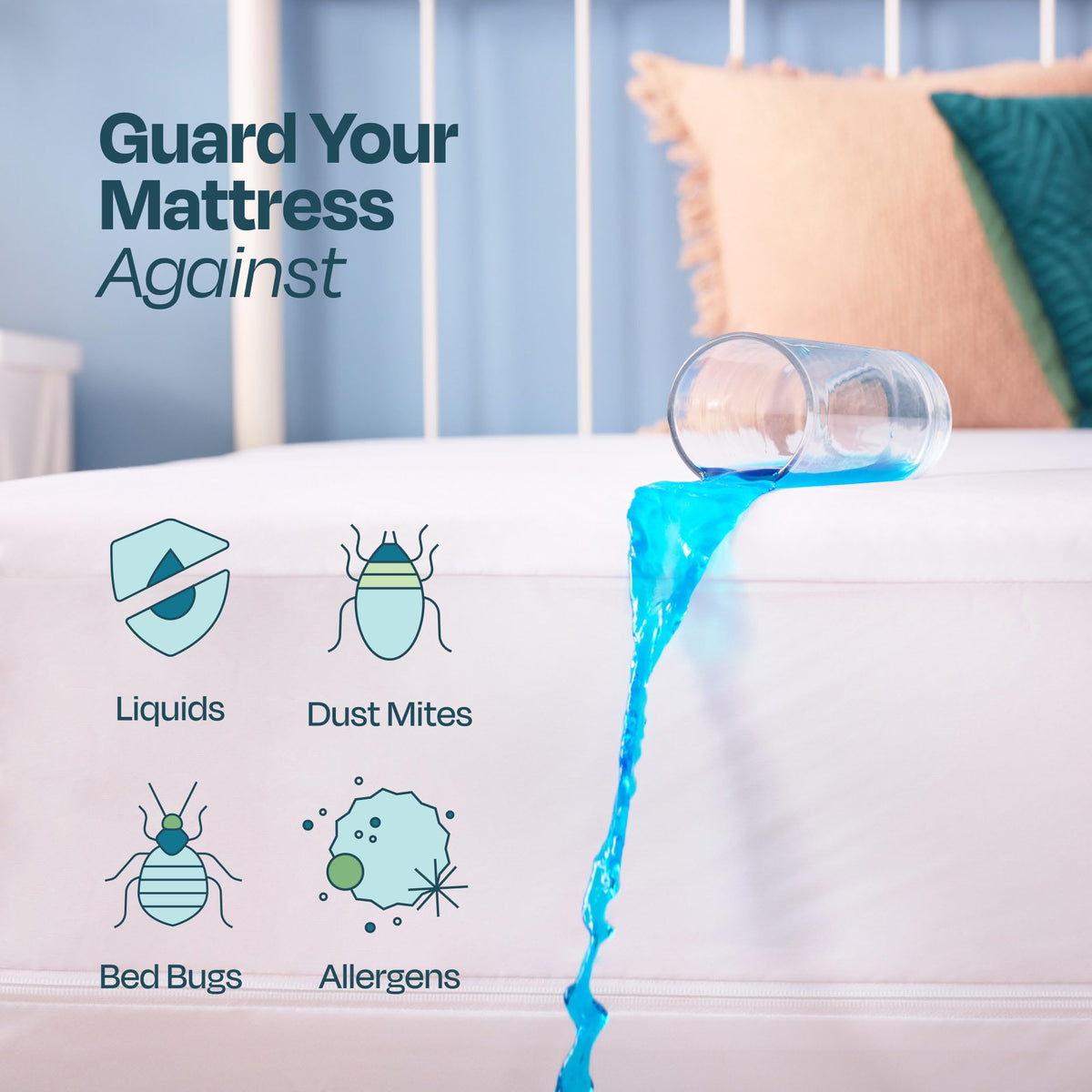 LINENSPA Zippered Encasement Waterproof, Dust Mite Proof, Bed Bug Proof, Hypoallergenic Breathable Mattress Protector, Twin, White 🍁 All In One Marketplace Canada