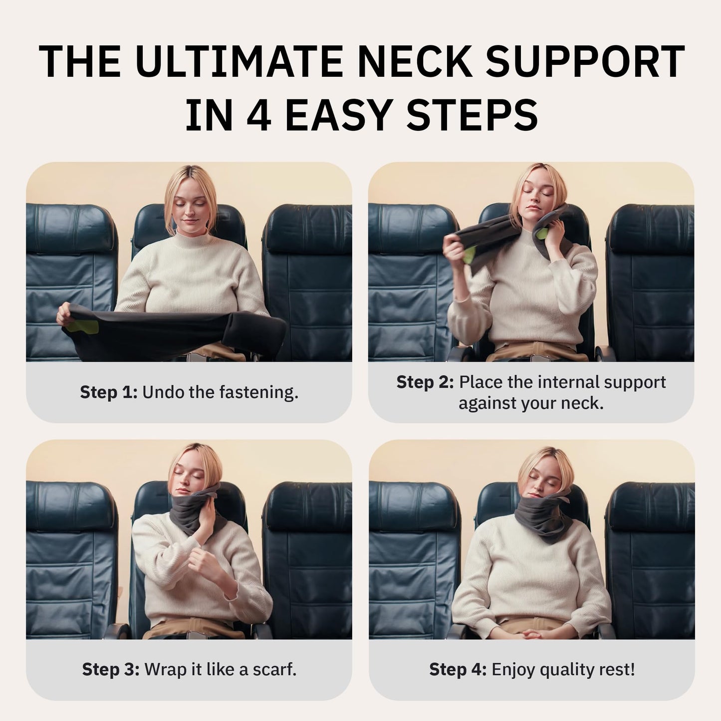 trtl Travel Pillow - Airplane Pillow for Neck and Shoulder Support - Soft, Lightweight, Machine-Washable Travel Pillows for Airplanes - Black 🍁 All In One Marketplace Canada