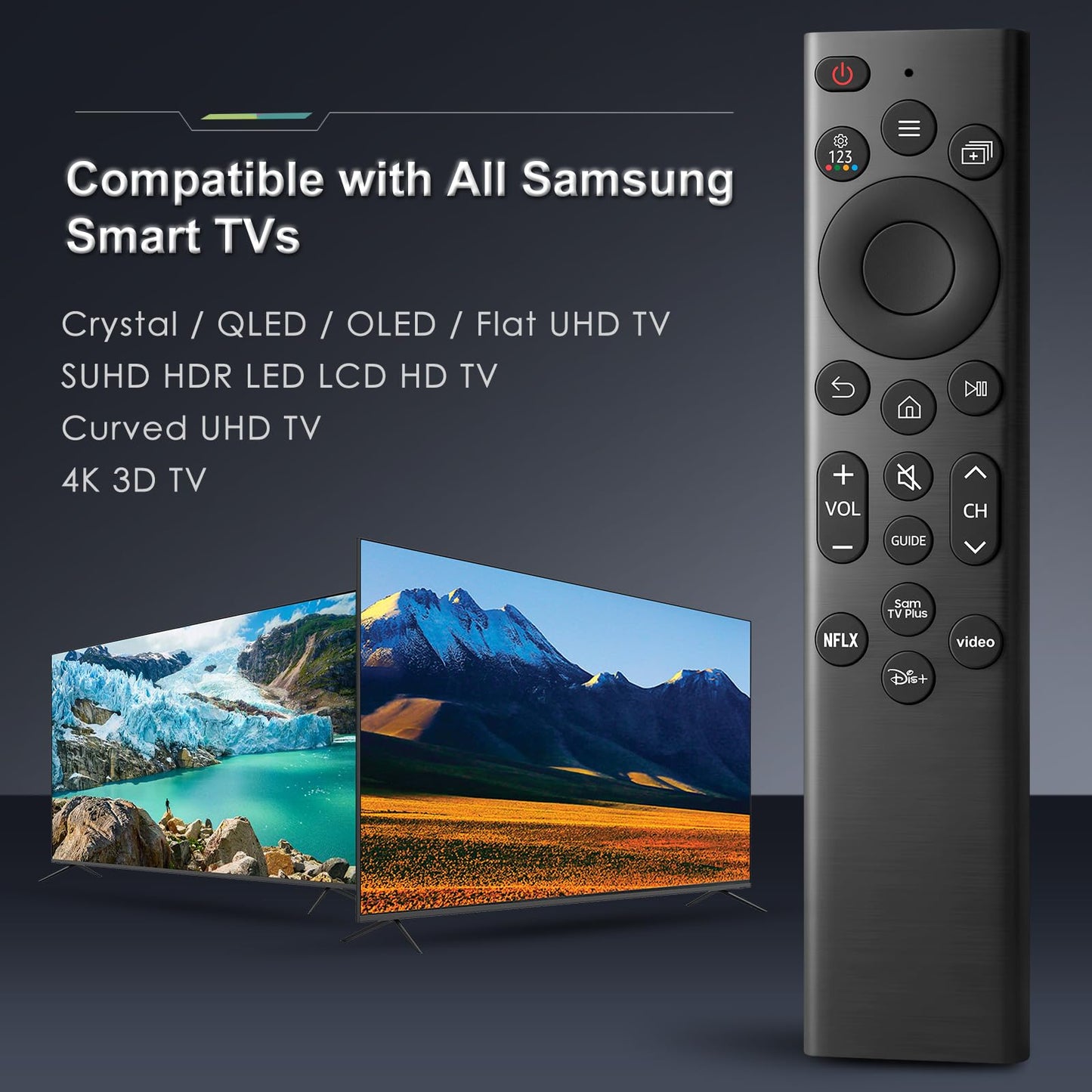 (Pack of 2) Universal Remote Control for Samsung TV Remotes Control Replacement Solar Series 8 LED LCD QLED Frame 4K 8K UHD HDTV Curved Monitor Smart 🍁 All In One Marketplace Canada