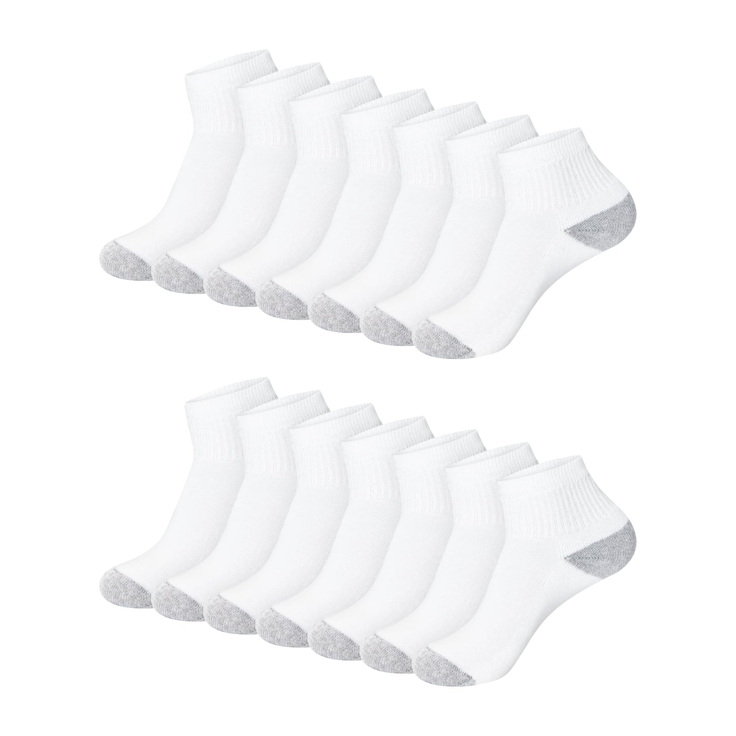 Hanes Womens Value Pack, Ankle Soft Moisture-wicking Socks, Available In 10 And 14-packs, White - 14 Pack, 5-9 US 🍁 All In One Marketplace Canada