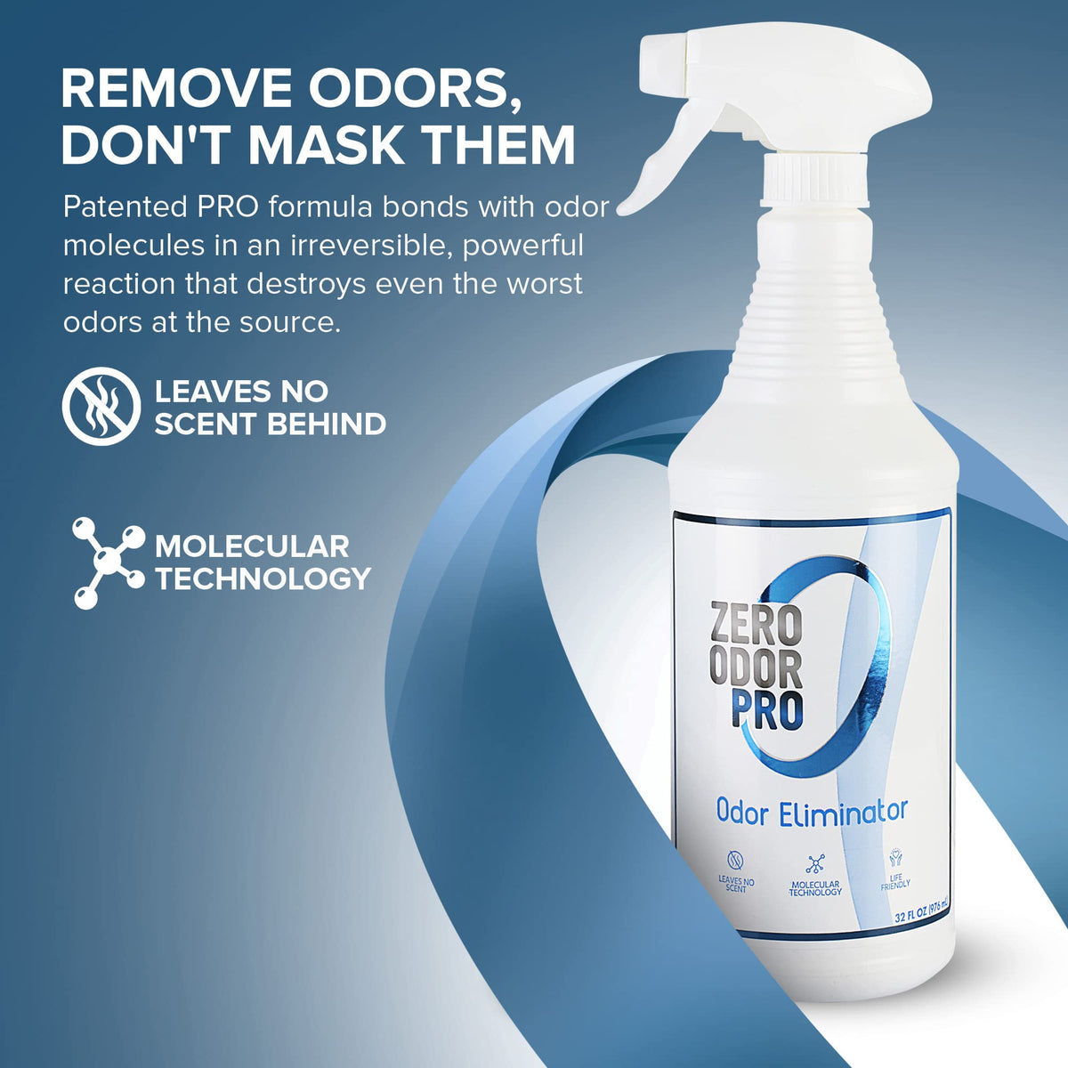 Zero Odor – Professional Odor Eliminator- Eliminate Extreme Air & Surface Odor– Patented Molecular Technology Best for Strong, Persistent Odor- Smell Great Again, 32oz(Over 700 Sprays) 🍁 All In One Marketplace Canada