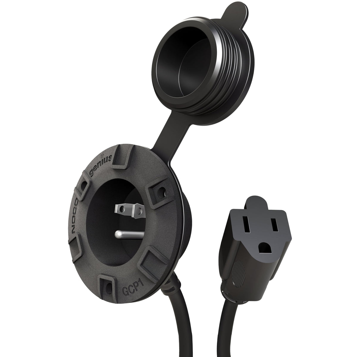 NOCO GCP1 15 Amp AC Port Plug, 125 Volt Power Inlet Socket, and Waterproof Electrical Outlet Receptacle Box with 16-Inch Integrated Outdoor Extension Cord 🍁 All In One Marketplace Canada